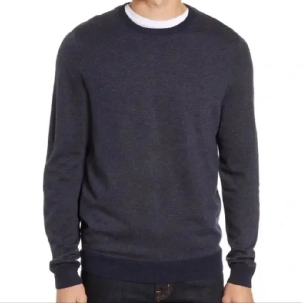 NORDSTROM Bird's Eye Crewneck Sweater